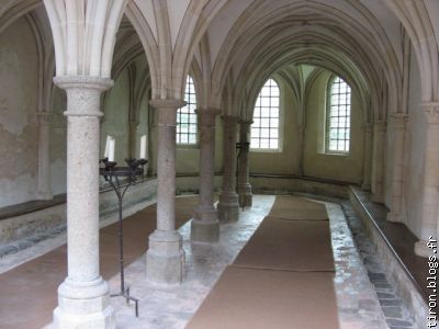 La salle capitulaire de l'abbaye d'Hambye