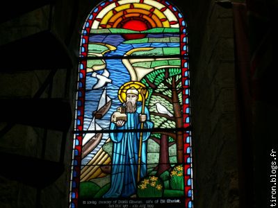 Saint-Bernard de Tiron (vitrail église d'Hamble-le-Rice, Angleterre)